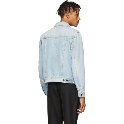 Shop Saint Laurent Blue Denim Classic Jacket In 4183 Tulblu