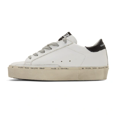 Shop Golden Goose White And Purple Hi Star Sneakers