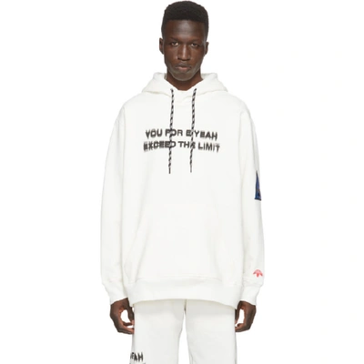 Shop Adidas Originals By Alexander Wang White You For E Yeah Exceed The Limit Hoodie