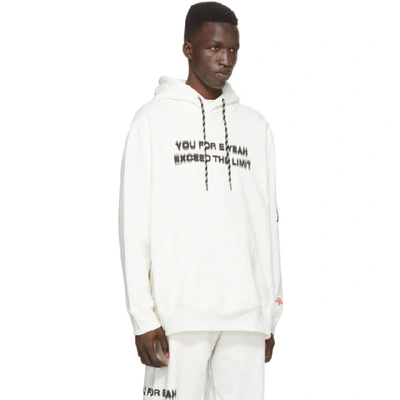 ADIDAS ORIGINALS BY ALEXANDER WANG 白色“YOU FOR E YEAH EXCEED THE LIMIT”连帽衫