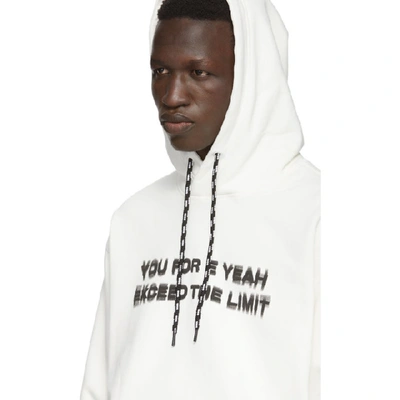 ADIDAS ORIGINALS BY ALEXANDER WANG 白色“YOU FOR E YEAH EXCEED THE LIMIT”连帽衫