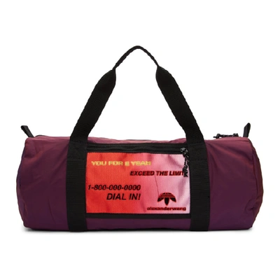 Shop Adidas Originals By Alexander Wang Purple Duffle Bag In Multi