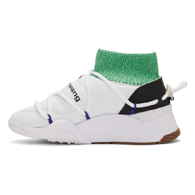 Shop Adidas Originals By Alexander Wang White Puff High-top Sneakers