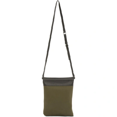 Shop Saint Laurent Khaki Sid Flat Crossbody Bag In 2466 Kakifa