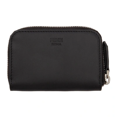 Shop Fendi Black Small Bag Bugs Zip Around Wallet In F17hq Nrgia