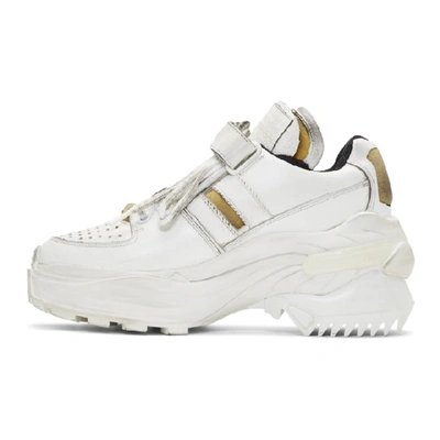 Shop Maison Margiela White Retro Fit Chunky Sneakers In H1609 Wht/b