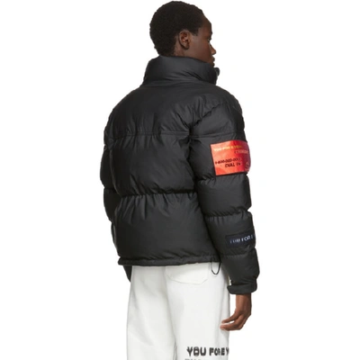 Shop Adidas Originals By Alexander Wang Black Flex2club Puffer Jacket