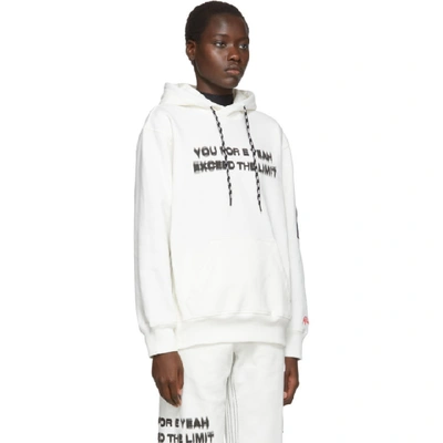 ADIDAS ORIGINALS BY ALEXANDER WANG 白色“YOU FOR E YEAH EXCEED THE LIMIT”连帽衫
