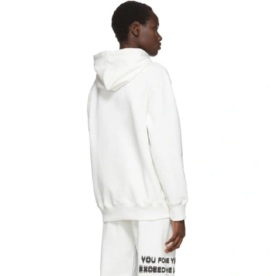 Shop Adidas Originals By Alexander Wang White You For E Yeah Exceed The Limit Hoodie In Core White