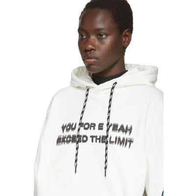 Shop Adidas Originals By Alexander Wang White You For E Yeah Exceed The Limit Hoodie In Core White