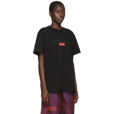 Shop Adidas Originals By Alexander Wang Black 'nyc' T-shirt