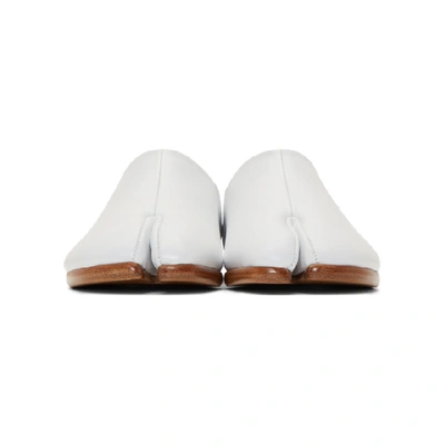 Shop Maison Margiela White Tabi Babouche Loafers In T1003 White