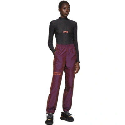 Shop Adidas Originals By Alexander Wang Purple You For E Yeah Exceed The Limit Track Pants In Multi Color