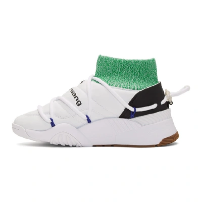 Shop Adidas Originals By Alexander Wang White Puff High-top Sneakers In Whtblkink