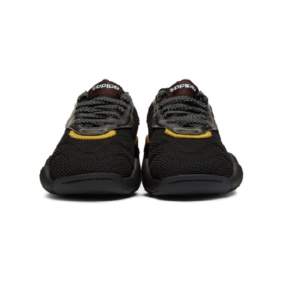 Shop Adidas Originals By Alexander Wang Black Turnout Sneakers In Blkyellbrwn