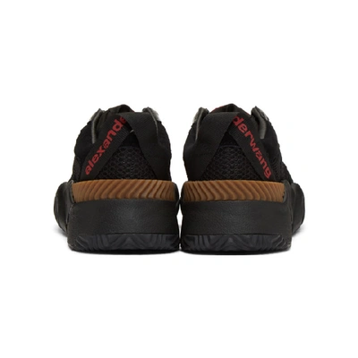 Shop Adidas Originals By Alexander Wang Black Turnout Sneakers In Blkyellbrwn