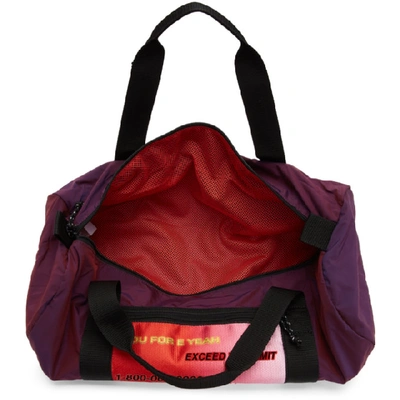 Shop Adidas Originals By Alexander Wang Purple Duffle Bag In Multi Color