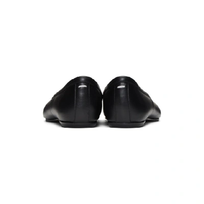 Shop Maison Margiela Black Tabi Ballerina Flats