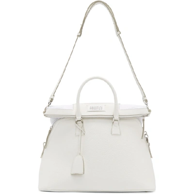 Shop Maison Margiela White Large 5ac Bag In H7736 White