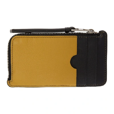 Shop Loewe Green And Yellow Puzzle Card Holder In 7656 Khaki