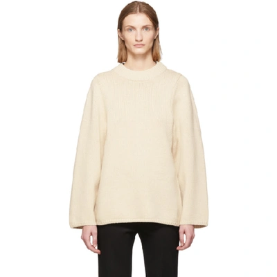 Shop Totême Toteme Off-white Wool Pomy Sweater In 504 Ltbloss