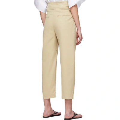 Shop Totême Toteme Beige Lombardy Trousers In 817 Beige