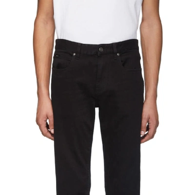 Shop Z Zegna Black Slim Jeans In K09 Black