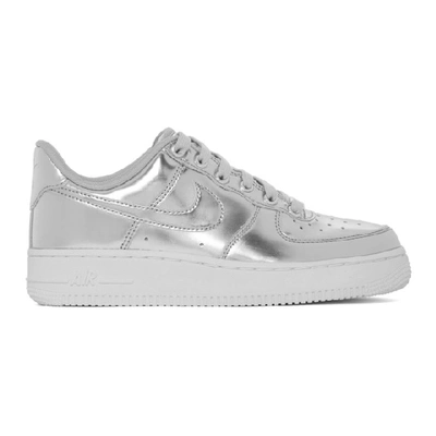 Shop Nike Silver Air Force 1 Sp Sneakers