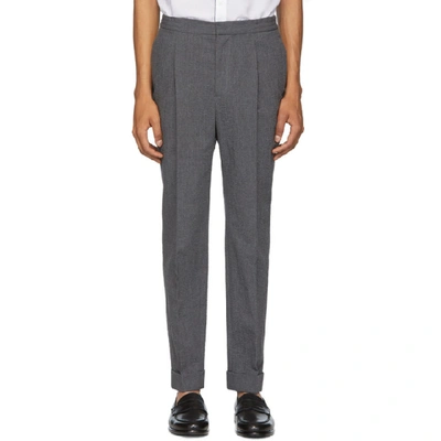 Shop Officine Generale Grey Drew Trousers