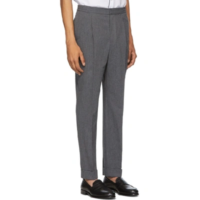 Shop Officine Generale Grey Drew Trousers