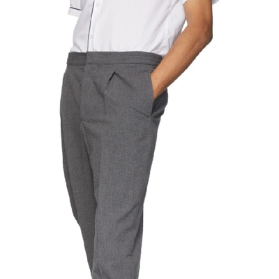 Shop Officine Generale Grey Drew Trousers