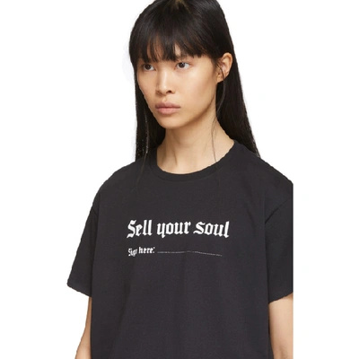 Shop R13 Black Sell Your Soul Boy T-shirt In Washed Blk