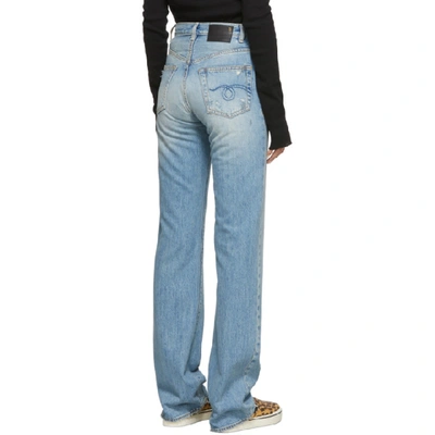 Shop R13 Blue Colleen Jeans In Holly