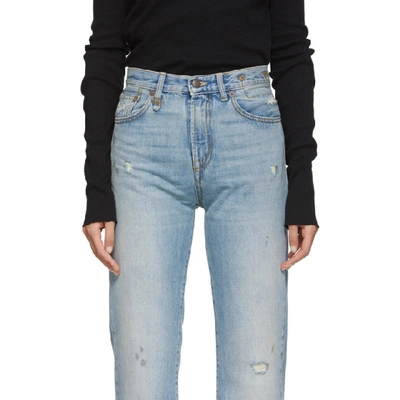 Shop R13 Blue Colleen Jeans In Holly