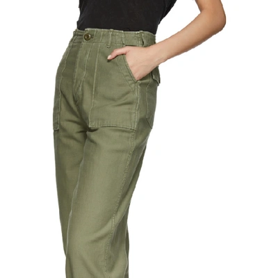 Shop R13 Green Utility Trousers In Olive