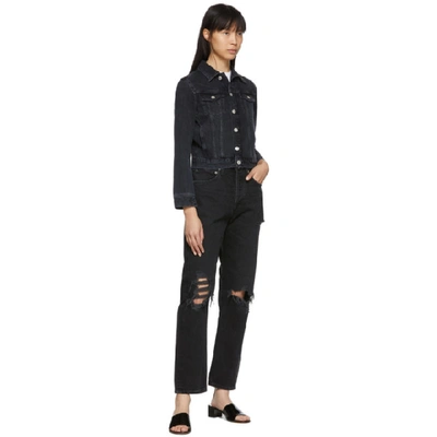 Shop Agolde Black 90s Mid Rise Loose Fit Jeans In Audio