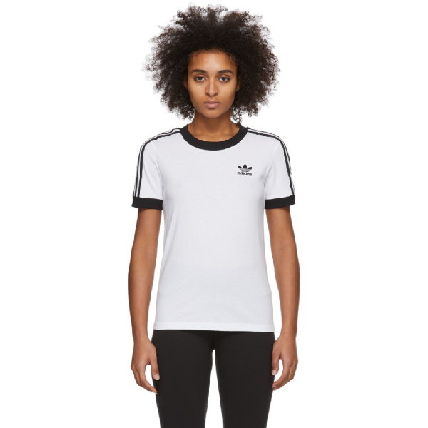 adidas 3 stripe ladies t shirt