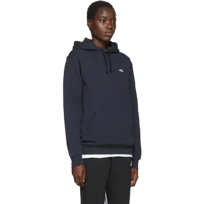 Shop Adidas Originals Navy Superstar Hoodie In Legend Ink