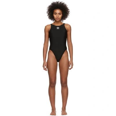 Shop Adidas Originals Black Trf One-piece Swim Suit