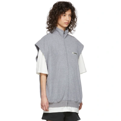 Shop Essentials Grey Polar Fleece Vest