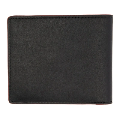 Shop Ps By Paul Smith Black And Purple Zebra Bifold Wallet In 79 Black