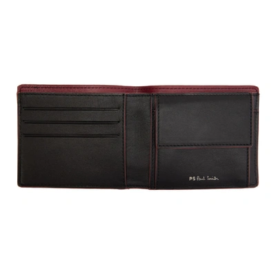 Shop Ps By Paul Smith Black And Purple Zebra Bifold Wallet In 79 Black