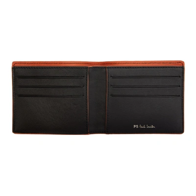 Shop Ps By Paul Smith Black And Orange Zebra Wallet In 79 Black