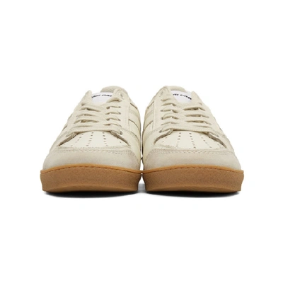 Shop Ami Alexandre Mattiussi Off-white Low Sneakers In 150 Ecru