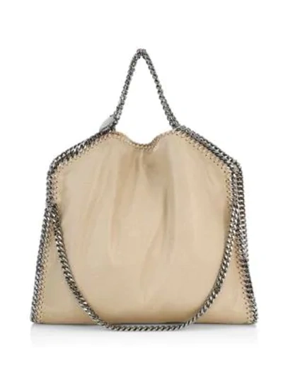 Shop Stella Mccartney Falabella Shaggy Deer Tote In Snow