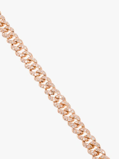 Shay 18kt Rose Gold And Diamond Mini 7 Inch Link Bracelet In Rose Gold