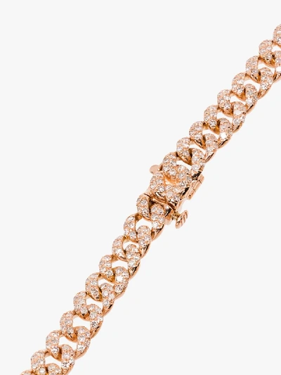 Shay 18kt Rose Gold And Diamond Mini 7 Inch Link Bracelet In Rose Gold