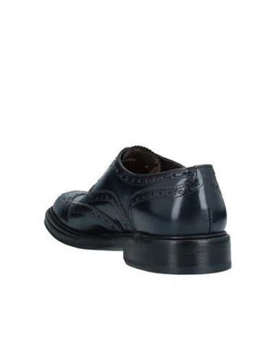 Green George Lace-up Shoes In Dark Blue