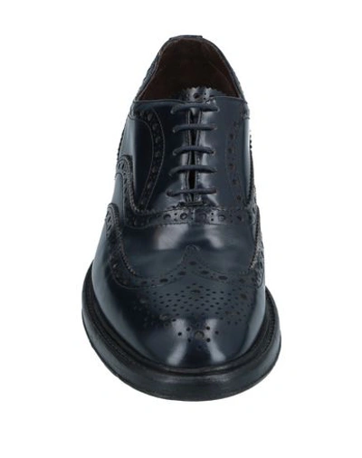 Green George Lace-up Shoes In Dark Blue