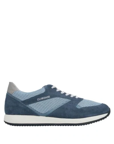 Shop Alberto Guardiani Sneakers In Dark Blue